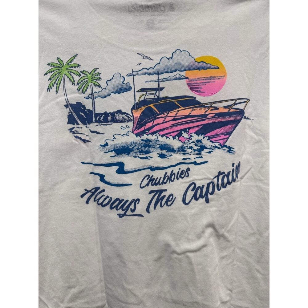 NWT Chubbies Men's Captain's License White Graphic TShirt Boat Vacation - Picture 11 of 14